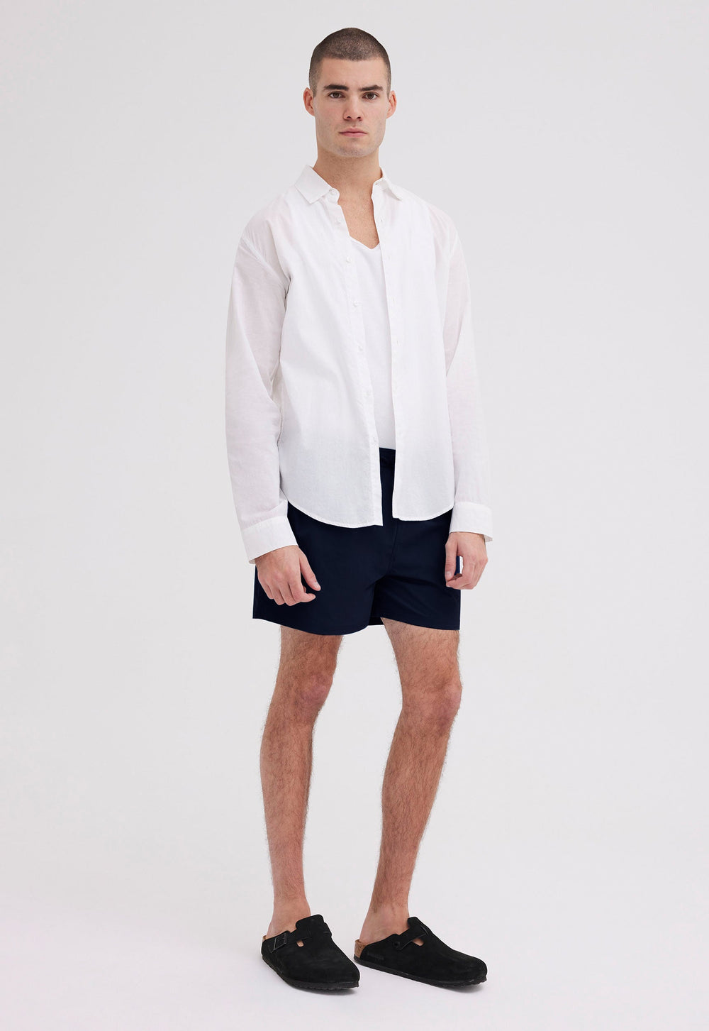 Jac+Jack Folded Collar Shirt - White